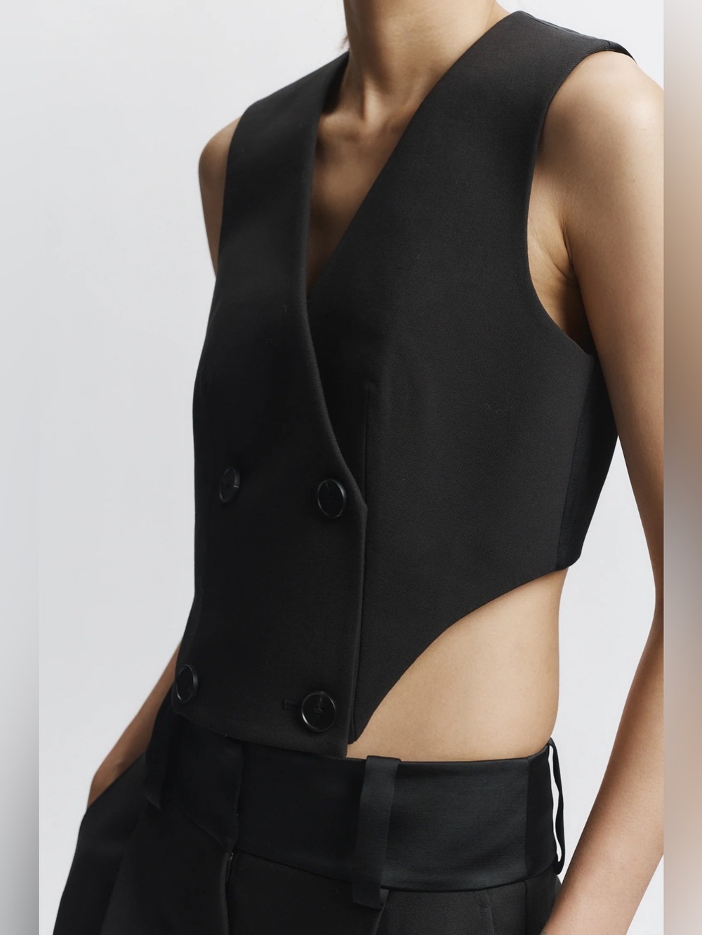 SAINTART West Vest Black Contemporary Feminine Size S